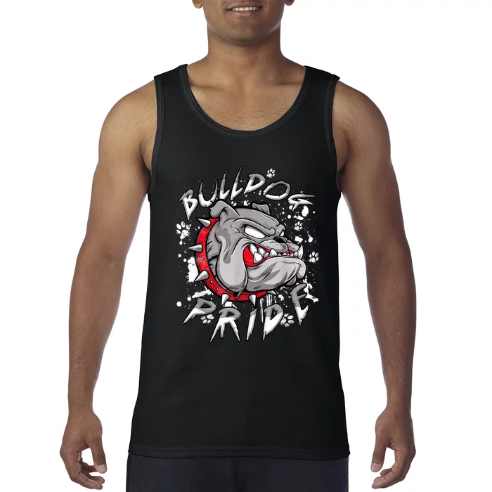 Retro Bulldog Last Name Pride Personalized Costume Animals Tank Top