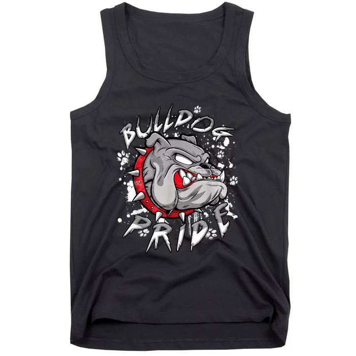 Retro Bulldog Last Name Pride Personalized Costume Animals Tank Top