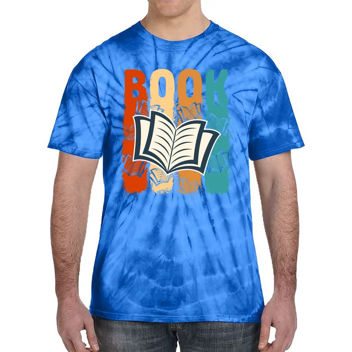 Retro Book Lovers Bookish Bookworm Gift Tie-Dye T-Shirt