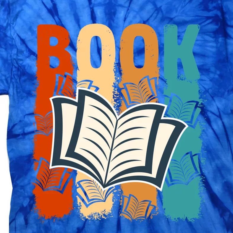 Retro Book Lovers Bookish Bookworm Gift Tie-Dye T-Shirt