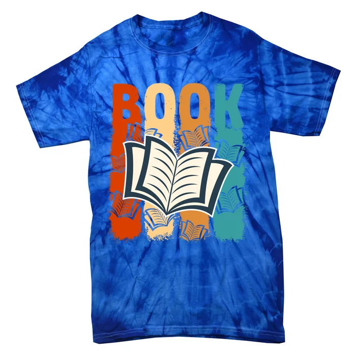 Retro Book Lovers Bookish Bookworm Gift Tie-Dye T-Shirt