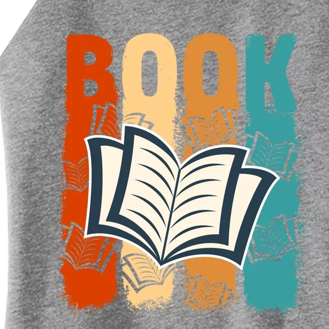 Retro Book Lovers Bookish Bookworm Gift Women’s Perfect Tri Rocker Tank