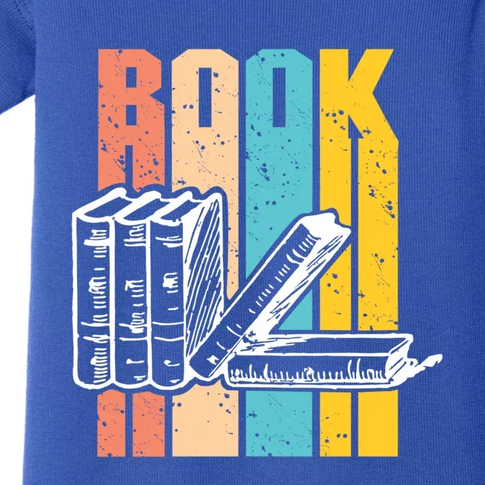 Retro Book Lovers Bookish Bookworm Cute Gift Baby Bodysuit