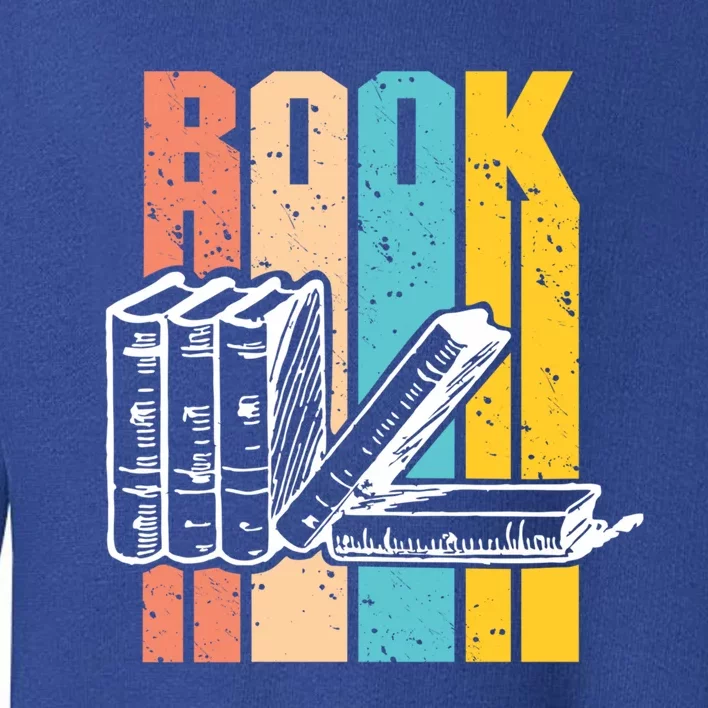 Retro Book Lovers Bookish Bookworm Cute Gift Toddler Sweatshirt