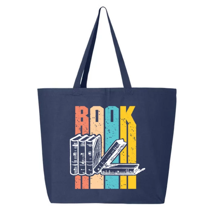 Retro Book Lovers Bookish Bookworm Cute Gift 25L Jumbo Tote