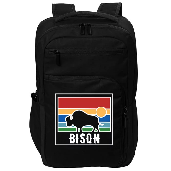 Retro Bison Logo Impact Tech Backpack