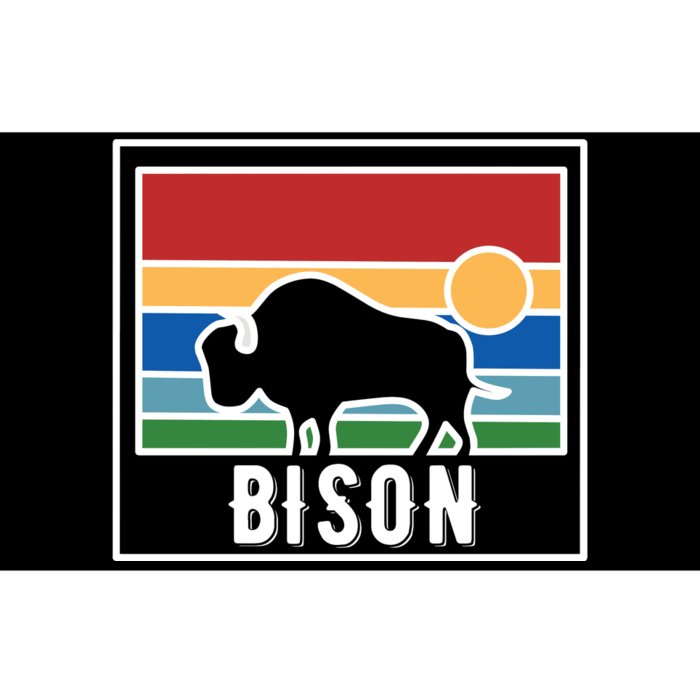 Retro Bison Logo Bumper Sticker