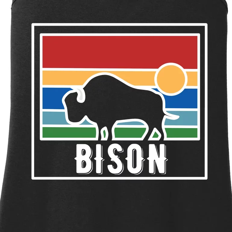 Retro Bison Logo Ladies Essential Tank