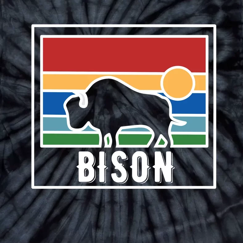 Retro Bison Logo Tie-Dye T-Shirt