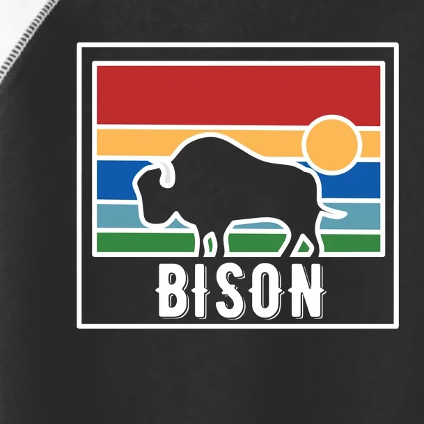 Retro Bison Logo Toddler Fine Jersey T-Shirt