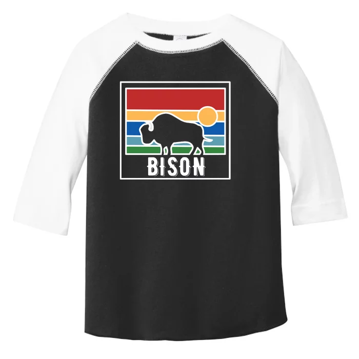 Retro Bison Logo Toddler Fine Jersey T-Shirt