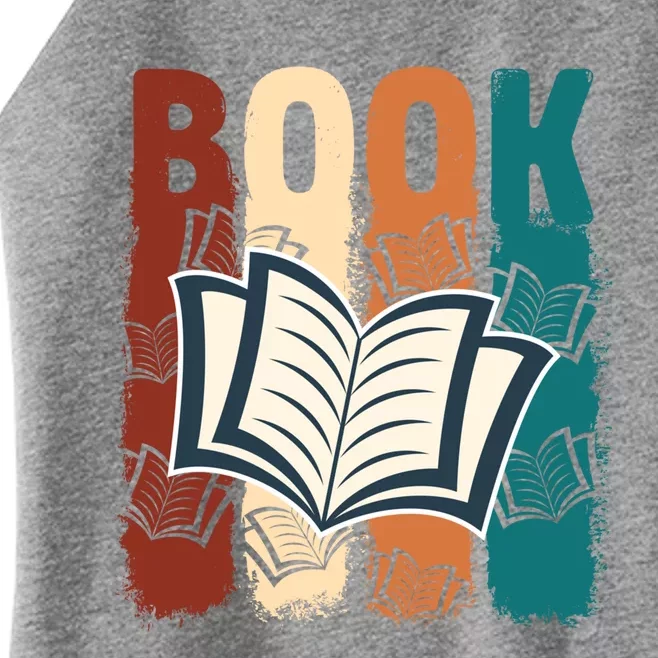 Retro Book Lovers Bookish Bookworm Gift Women’s Perfect Tri Rocker Tank