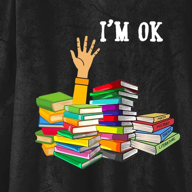 Reading Book Lovers Im Ok National Book Lovers Day Hooded Wearable Blanket