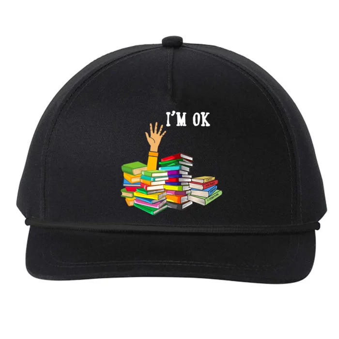 Reading Book Lovers Im Ok National Book Lovers Day Snapback Five-Panel Rope Hat