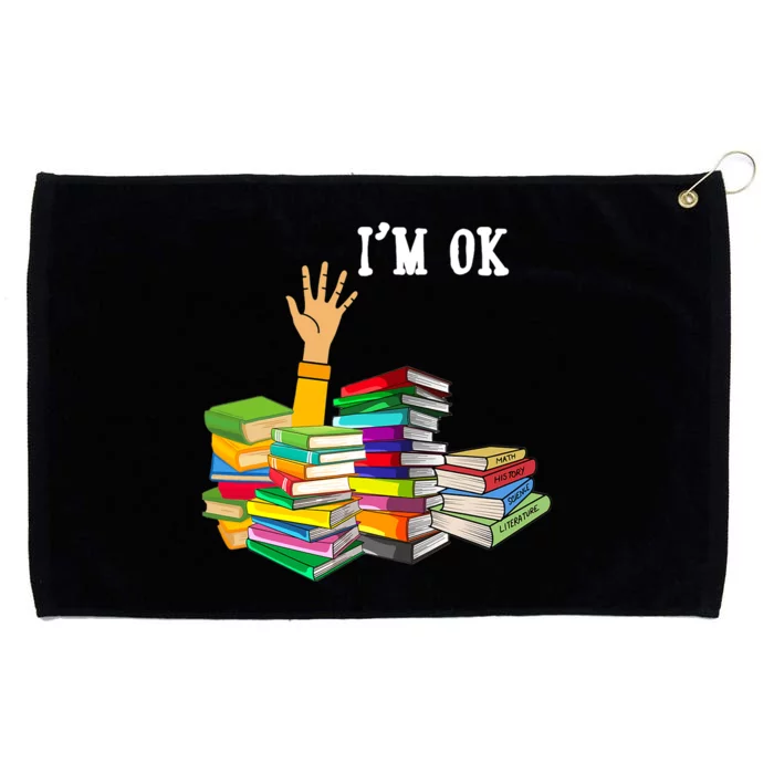 Reading Book Lovers Im Ok National Book Lovers Day Grommeted Golf Towel