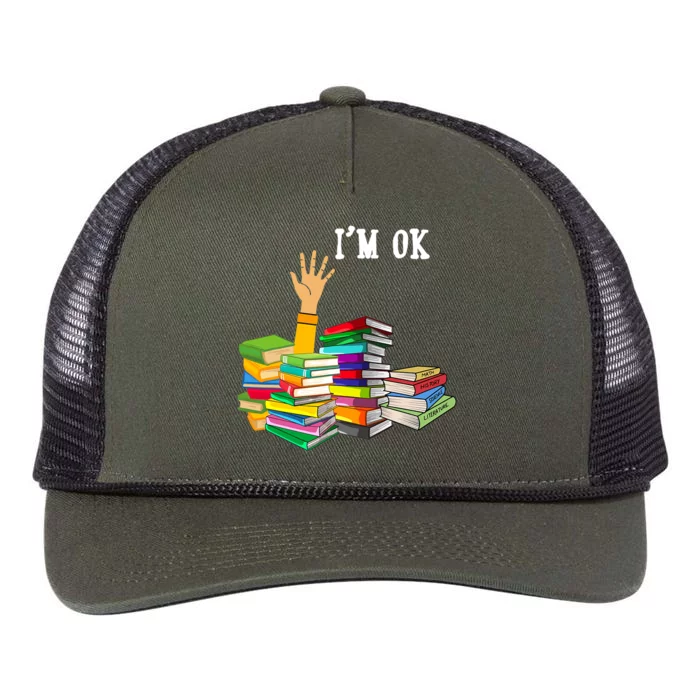 Reading Book Lovers Im Ok National Book Lovers Day Retro Rope Trucker Hat Cap