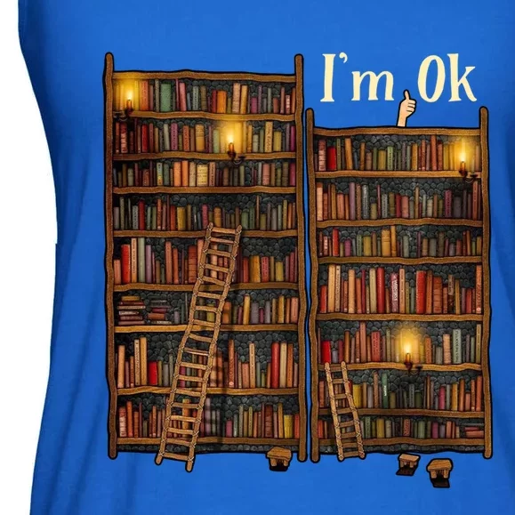 Reading Book Lovers I'm Ok National Book Lovers Day Gift Ladies Essential Flowy Tank