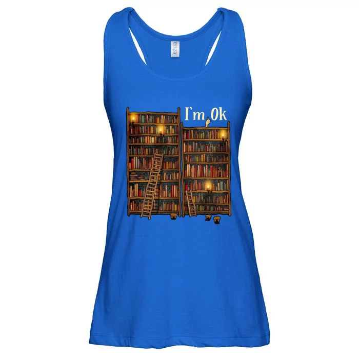 Reading Book Lovers I'm Ok National Book Lovers Day Gift Ladies Essential Flowy Tank