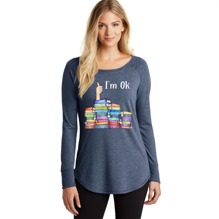 Reading Book Lovers I'm Ok National Book Lovers Day Great Gift Women's Perfect Tri Tunic Long Sleeve Shirt