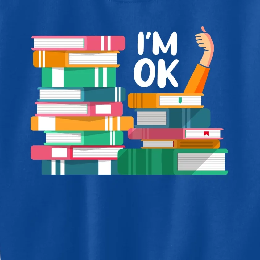 Reading Book Lovers I'm Ok National Book Lovers Day Cute Gift Kids Sweatshirt