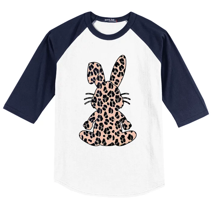 Rabbit Bunny Leopard Pattern Funny Easter Bunny Costume Baseball Sleeve Shirt