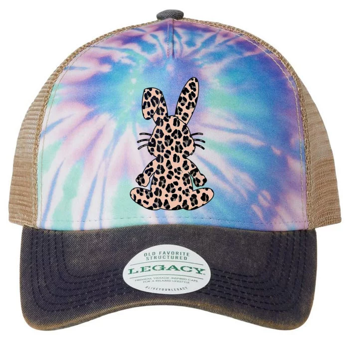 Rabbit Bunny Leopard Pattern Funny Easter Bunny Costume Legacy Tie Dye Trucker Hat