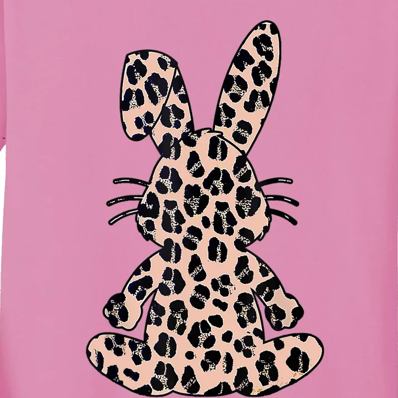 Rabbit Bunny Leopard Pattern Funny Easter Bunny Costume Kids Long Sleeve Shirt