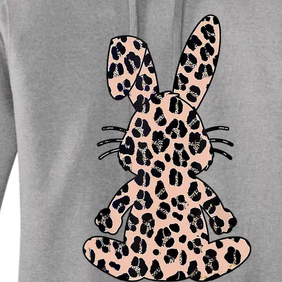 Rabbit Bunny Leopard Pattern Funny Easter Bunny Costume Women's Pullover Hoodie