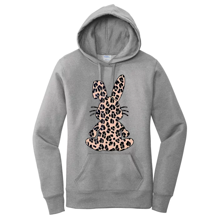 Rabbit Bunny Leopard Pattern Funny Easter Bunny Costume Women's Pullover Hoodie