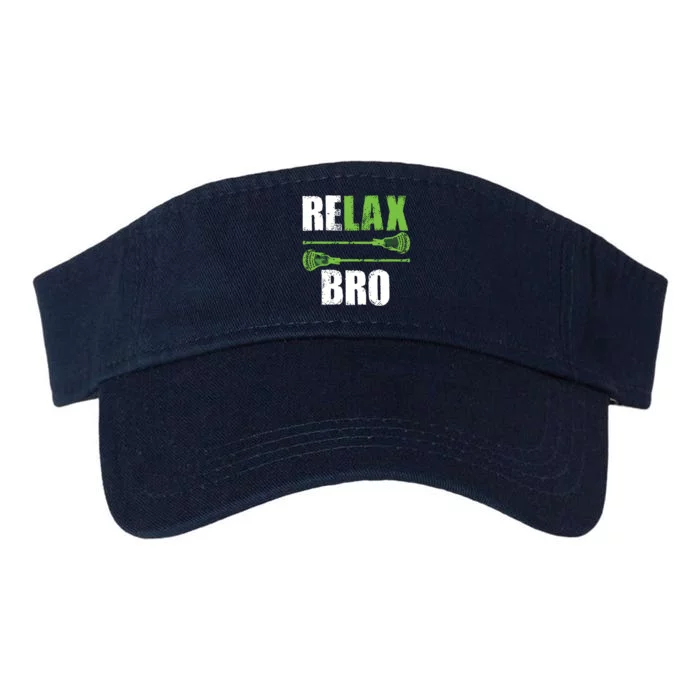 Relax Bro Lacrosse Sports Team Game Valucap Bio-Washed Visor