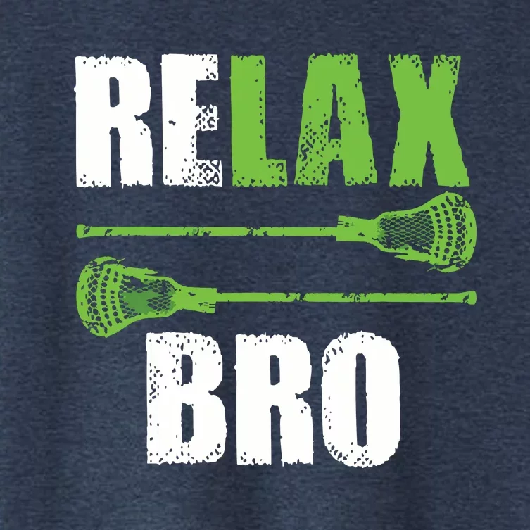 Relax Bro Lacrosse Sports Team Game Women's Crop Top Tee