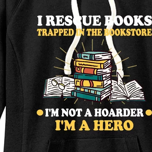 Reading Books Library Student Teacher Book Store Women's Fleece Hoodie