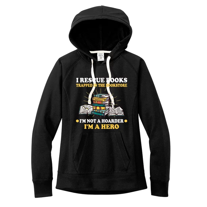 Reading Books Library Student Teacher Book Store Women's Fleece Hoodie