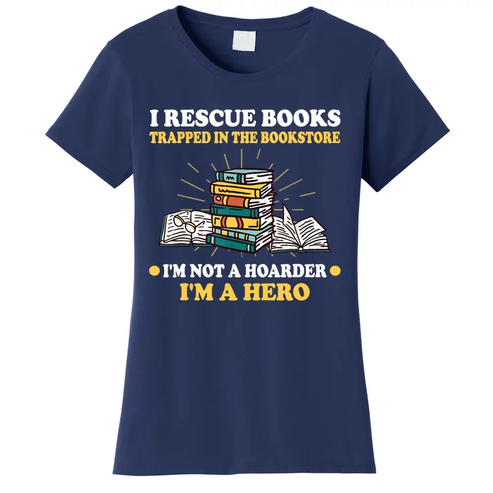 Reading Books Library Student Teacher Book Store Women's T-Shirt