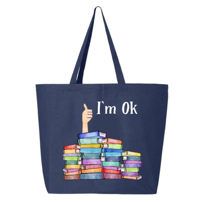 Reading Book Lovers I'm Ok National Book Lovers Day Gift 25L Jumbo Tote