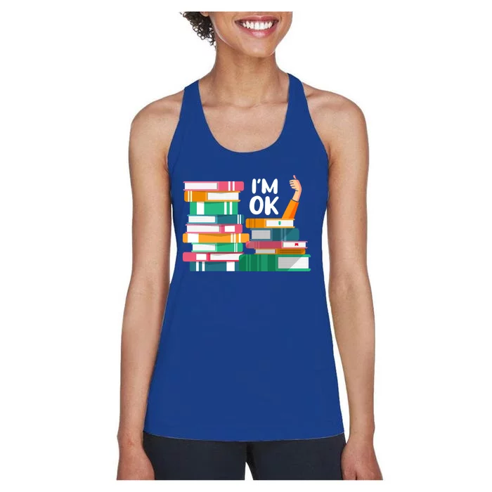 Reading Book Lovers I'm Ok National Book Lovers Day Gift Women's Racerback Tank