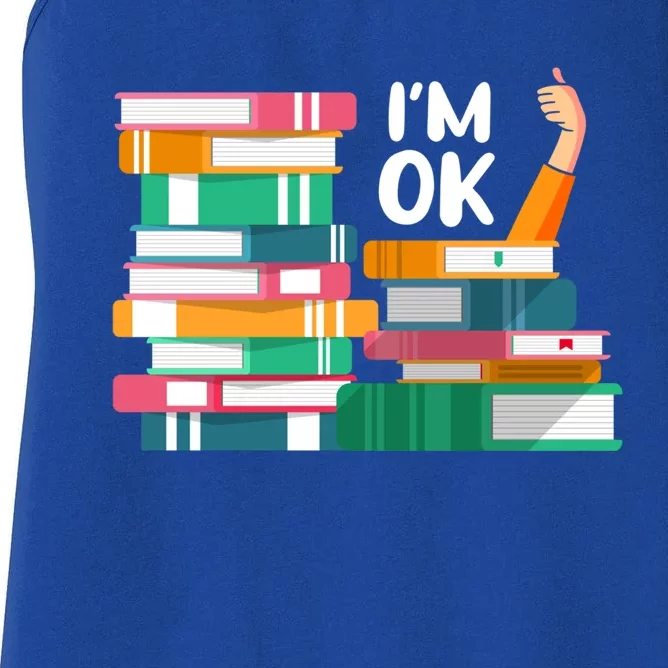 Reading Book Lovers I'm Ok National Book Lovers Day Gift Women's Racerback Tank