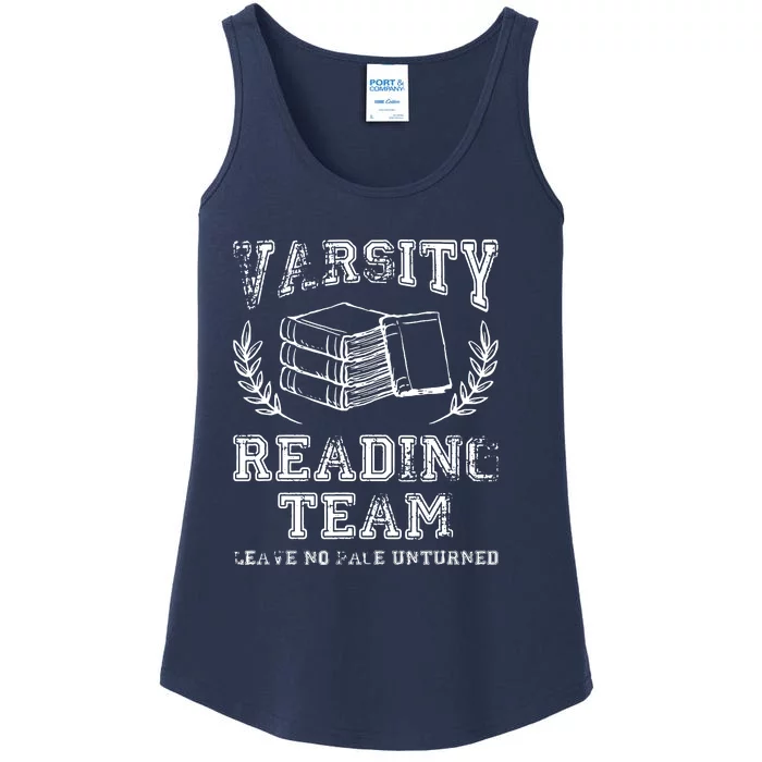 Reader Book Lover Gift Varsity Reading Team Ladies Essential Tank