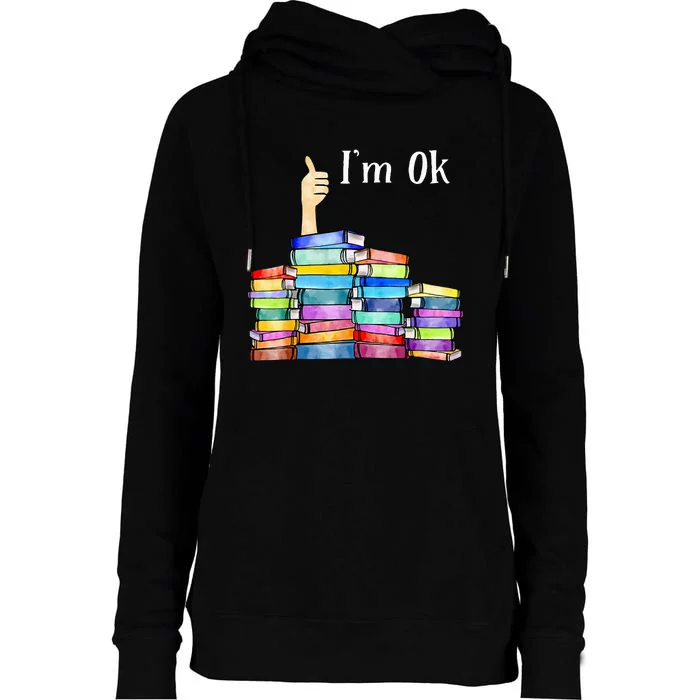 Reading Book Lovers IM Ok National Book Womens Funnel Neck Pullover Hood