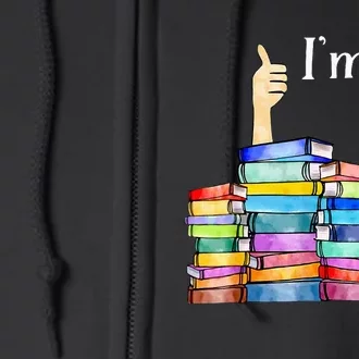 Reading Book Lovers IM Ok National Book Full Zip Hoodie