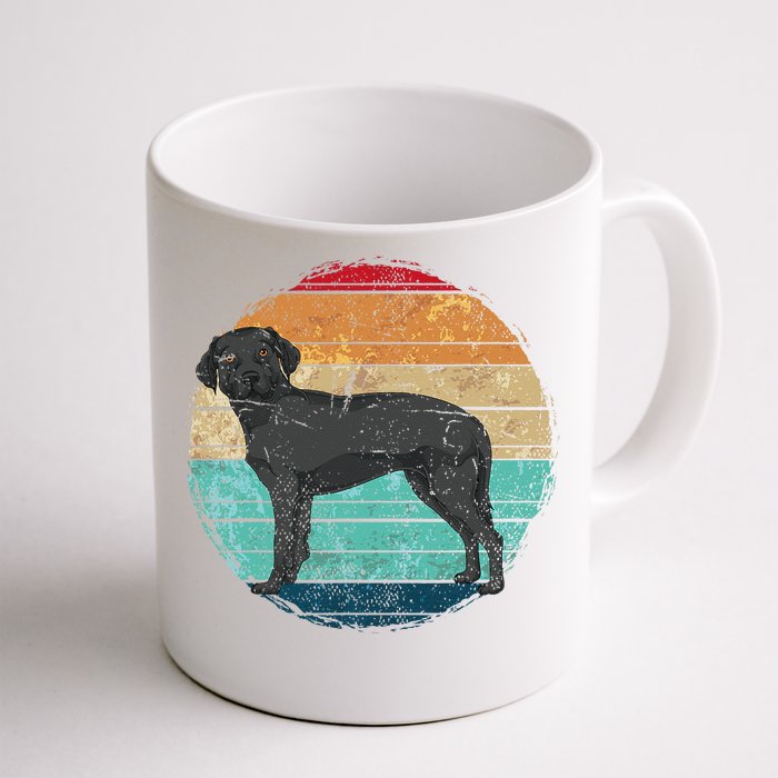 Retro Black Lab Front & Back Coffee Mug