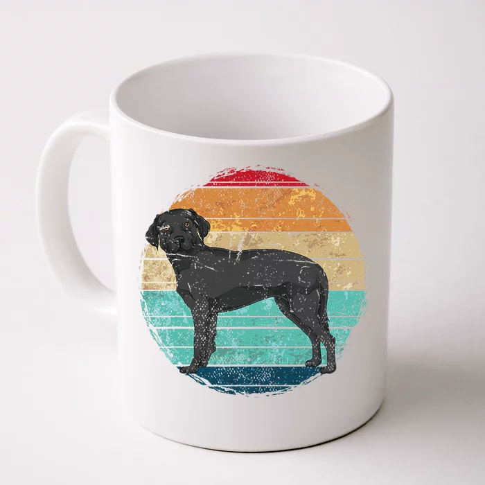 Retro Black Lab Front & Back Coffee Mug