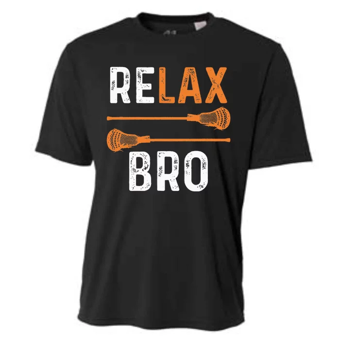 Relax Bro Lacrosse Sports Team Game Cooling Performance Crew T-Shirt