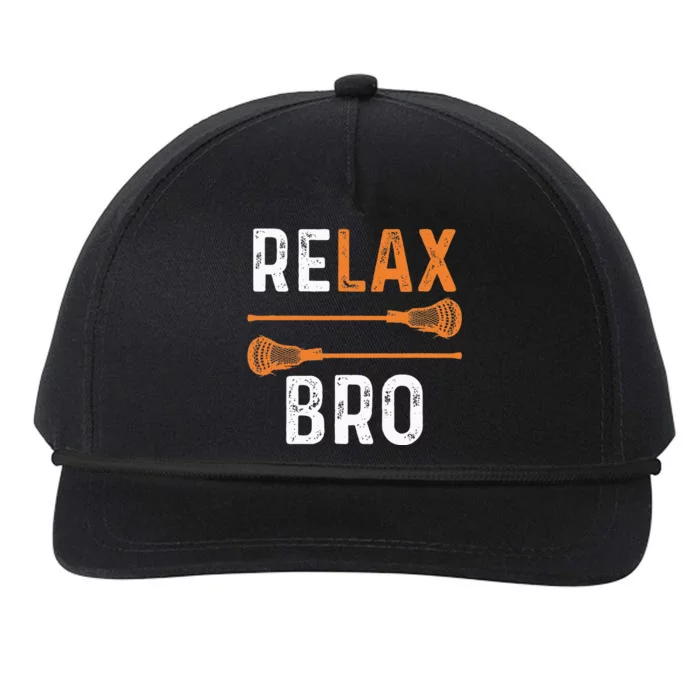 Relax Bro Lacrosse Sports Team Game Snapback Five-Panel Rope Hat