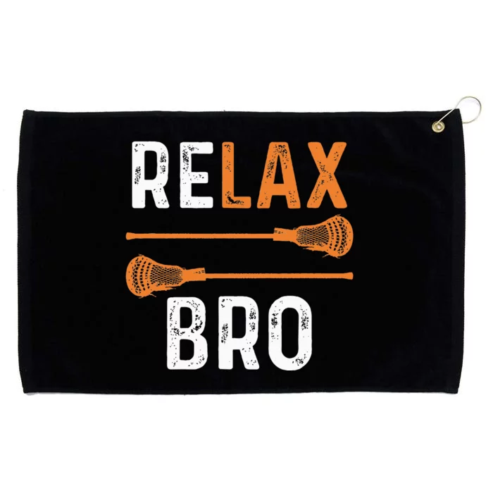 Relax Bro Lacrosse Sports Team Game Grommeted Golf Towel