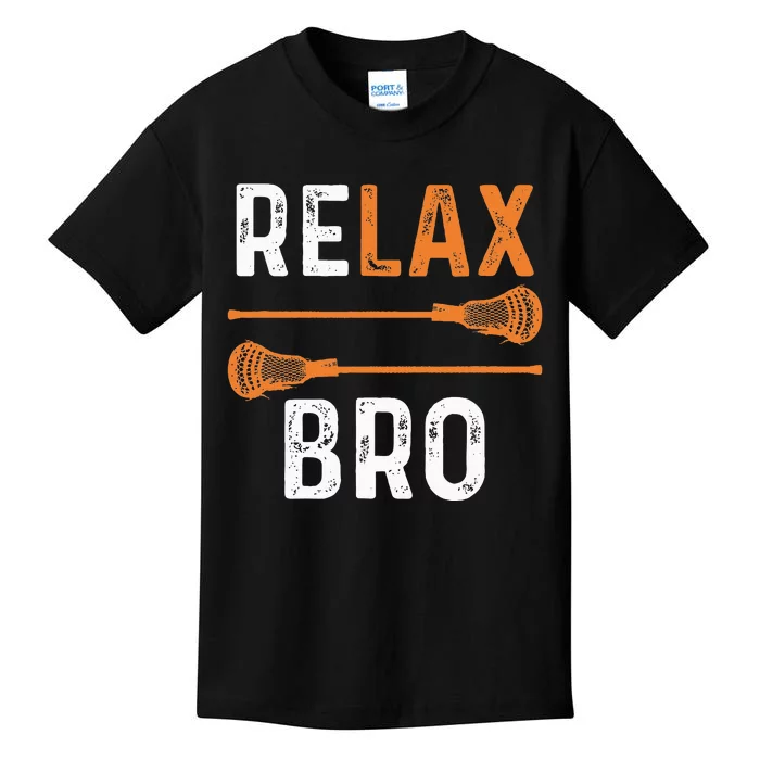 Relax Bro Lacrosse Sports Team Game Kids T-Shirt