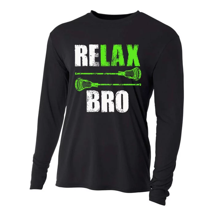 Relax Bro Lacrosse Sports Team Game Cooling Performance Long Sleeve Crew