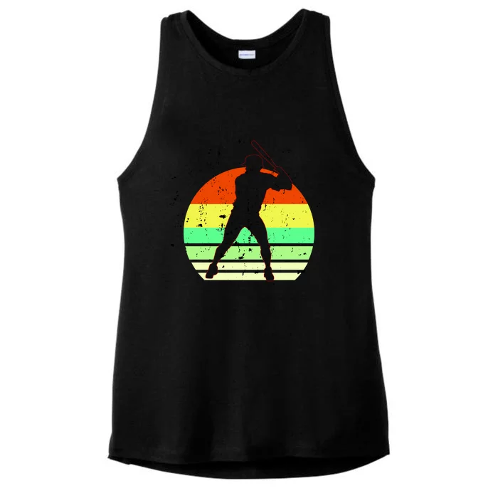 Retro Baseball Logo Ladies Tri-Blend Wicking Tank