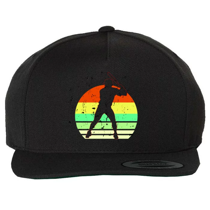 Retro Baseball Logo Wool Snapback Cap