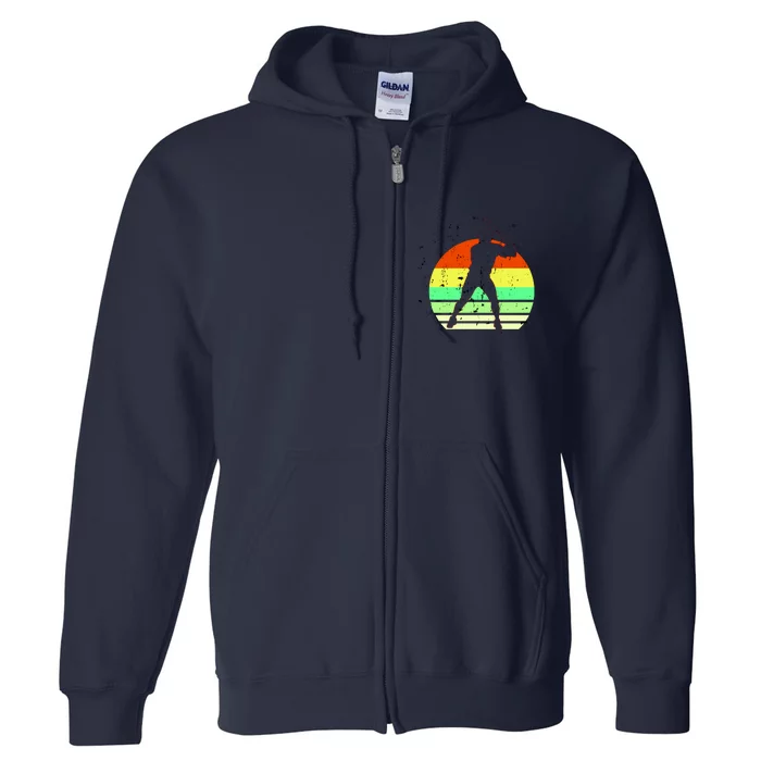 Retro Baseball Logo Full Zip Hoodie